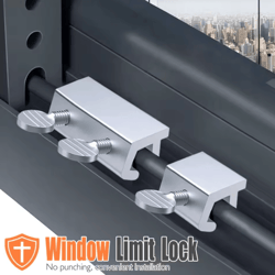1pc adjustable aluminum alloy window and door safety lock for childproofing and home security