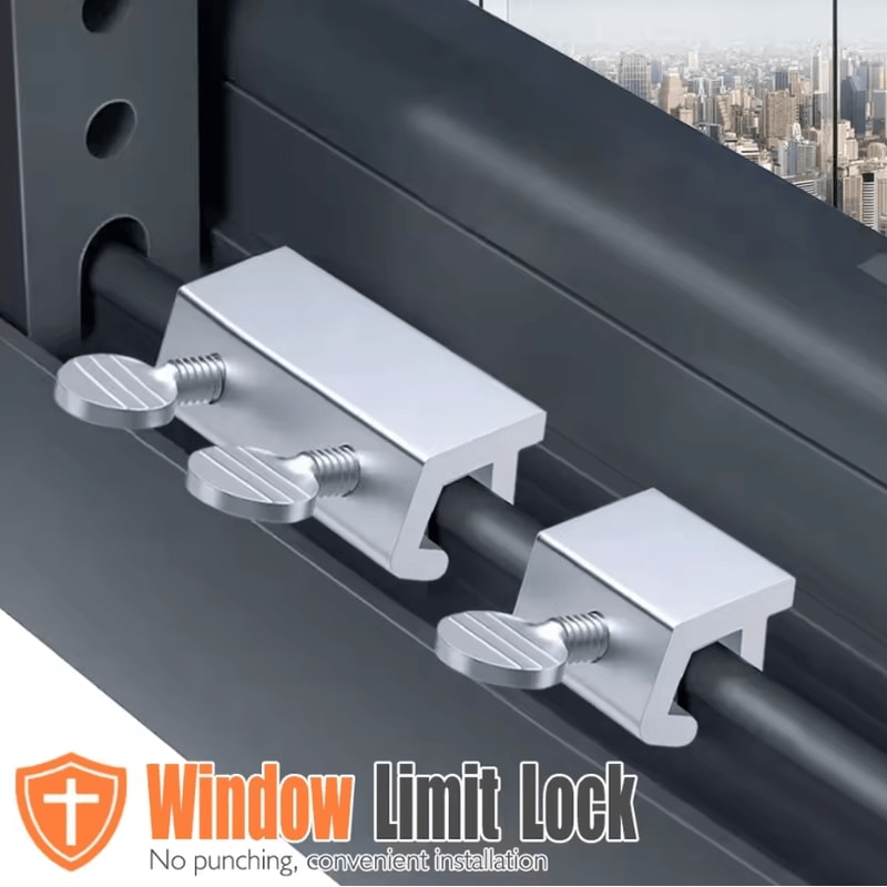 1Pc Adjustable Aluminum Alloy Window And Door Safety Lock For Childproofing And Home Security 0
