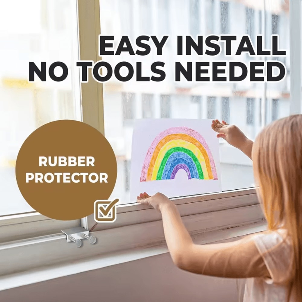 1Pc Adjustable Aluminum Alloy Window And Door Safety Lock For Childproofing And Home Security 2