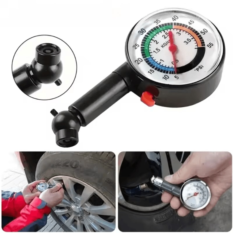 HighPrecision Tire Pressure Checker 0100 PSI Rugged Gauge With Deflator Tool 1