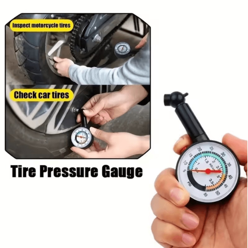 HighPrecision Tire Pressure Checker 0100 PSI Rugged Gauge With Deflator Tool 4