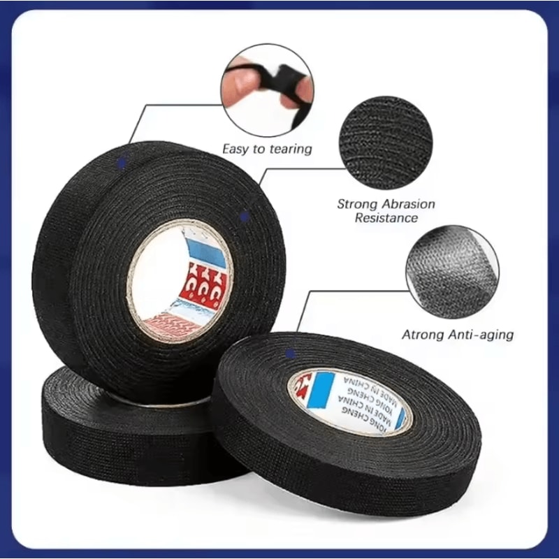 Motorcycle Cable Harness HeatResistant Fabric Tape For Wiring Protection 9151925MM 3