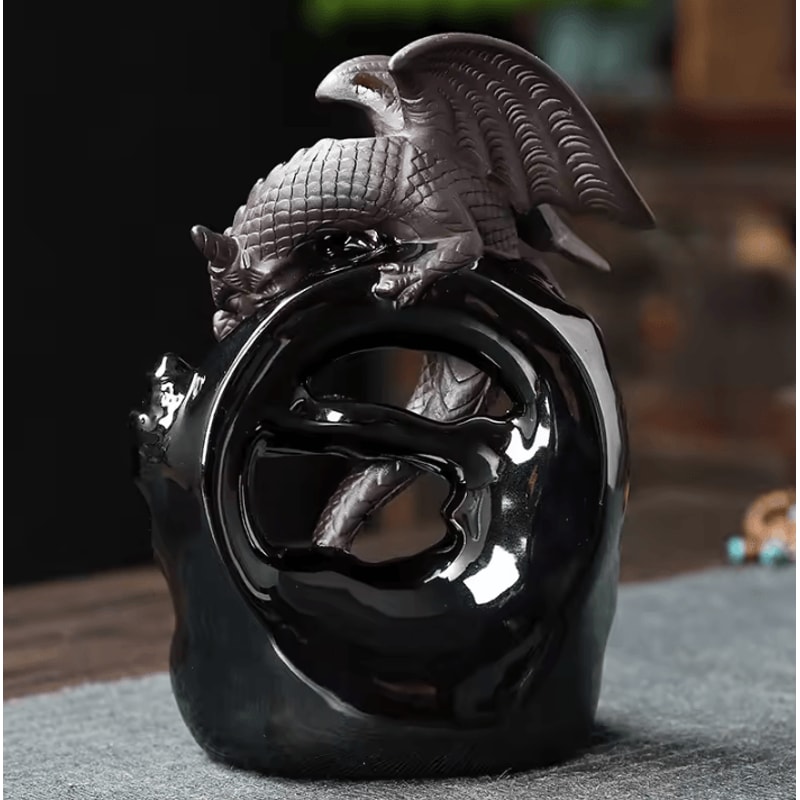 Ceramic Vintage Dragon Backflow Incense Burner For Home Aromatherapy And Decor 1