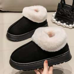 cozy faux fur winter boots – fluffy plush snow boots for women and men