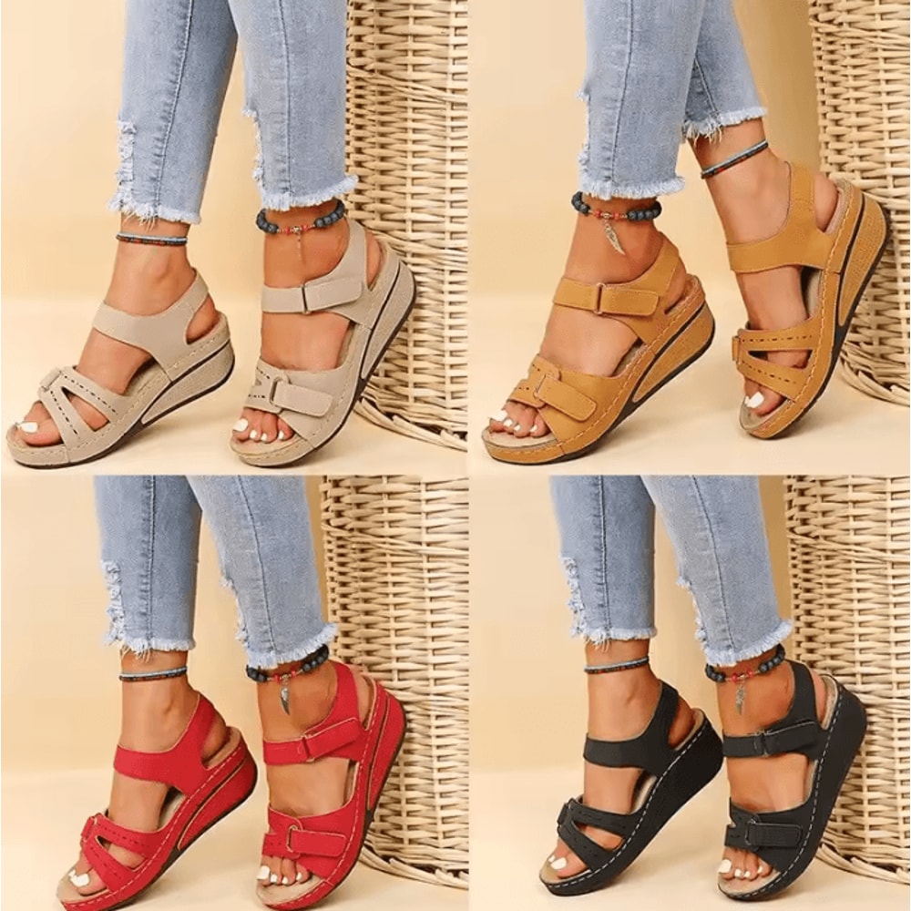 Summer Wedge Sandals For Women Lightweight Casual Platform Beach Shoes Plus Size 3