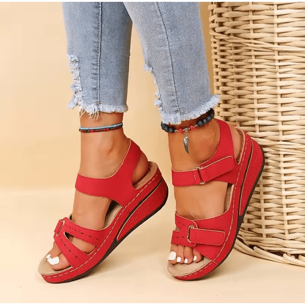 Summer Wedge Sandals For Women Lightweight Casual Platform Beach Shoes Plus Size 6