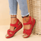 Summer Wedge Sandals For Women Lightweight Casual Platform Beach Shoes Plus Size 6
