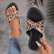 2026 Womens Square Head Cross Strap Flat Summer Sandals Casual Beach Slippers 10