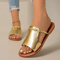 2026 Womens Square Head Cross Strap Flat Summer Sandals Casual Beach Slippers 13