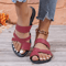 2026 Womens Square Head Cross Strap Flat Summer Sandals Casual Beach Slippers 8
