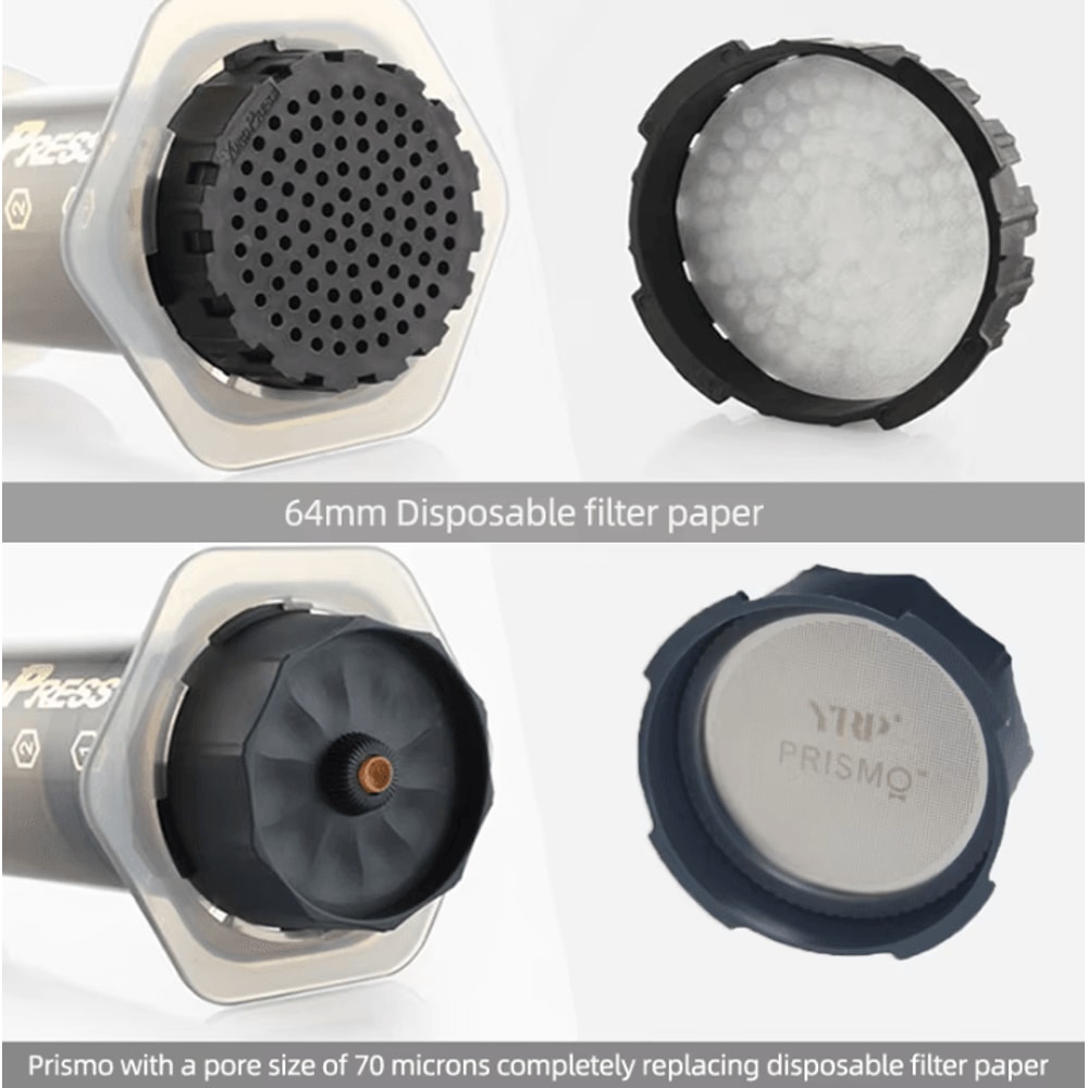 Portable French Press Espresso Coffee Maker With Air Press Includes 350pcs 64mm Paper Filters 2