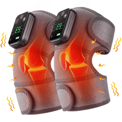 electric heated vibration knee massage pad – 3-in-1 heated and vibration therapy massager for joints and muscles