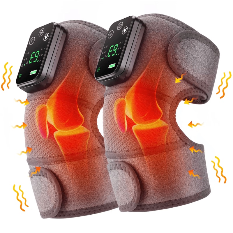 Electric Heated Vibration Knee Massage Pad 3in1 Heated And Vibration Therapy Massager For Joints A 0