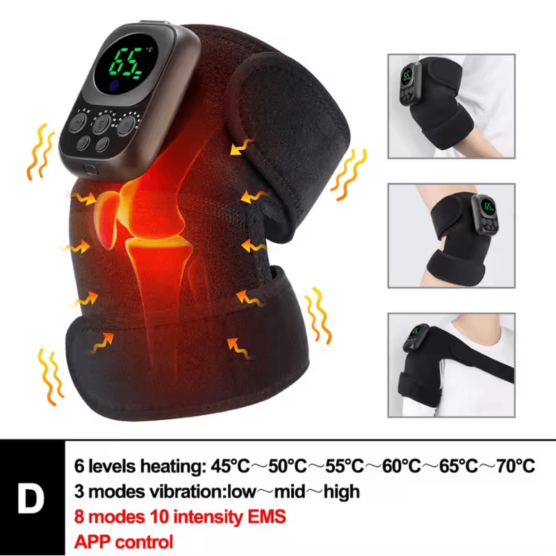Electric Heated Vibration Knee Massage Pad 3in1 Heated And Vibration Therapy Massager For Joints A 10