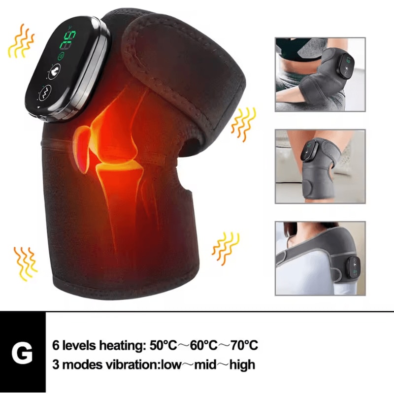 Electric Heated Vibration Knee Massage Pad 3in1 Heated And Vibration Therapy Massager For Joints A 12