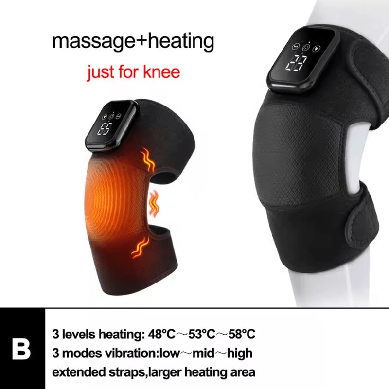 Electric Heated Vibration Knee Massage Pad 3in1 Heated And Vibration Therapy Massager For Joints A 7