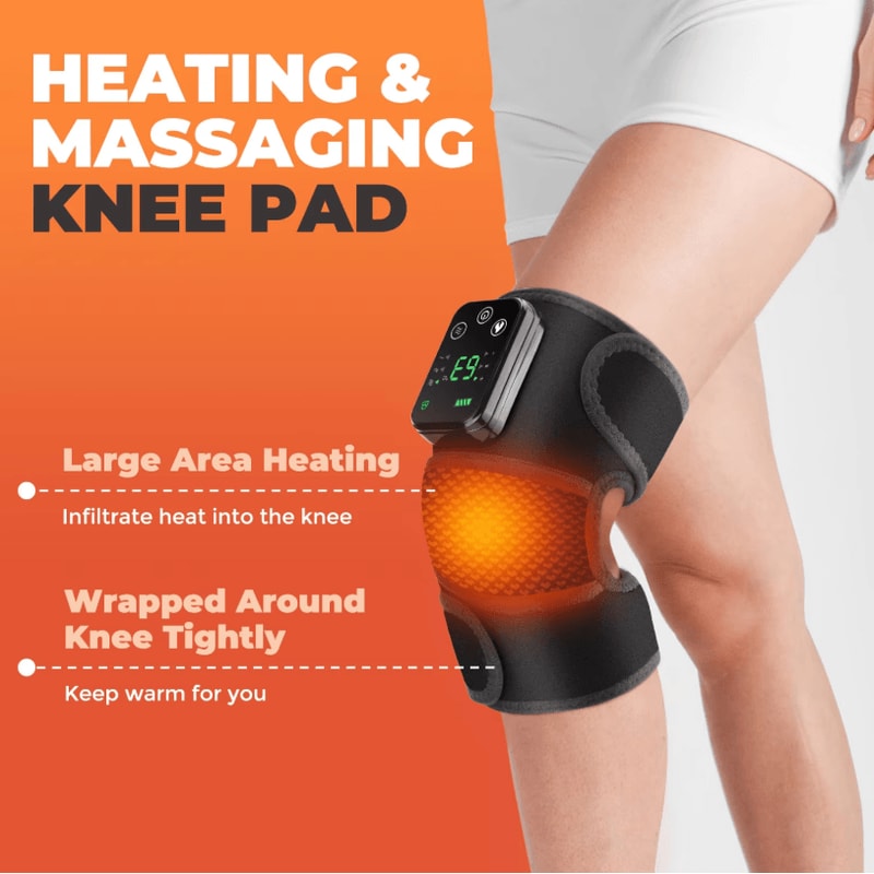 Electric Heated Vibration Knee Massage Pad 3in1 Heated And Vibration Therapy Massager For Joints A 4
