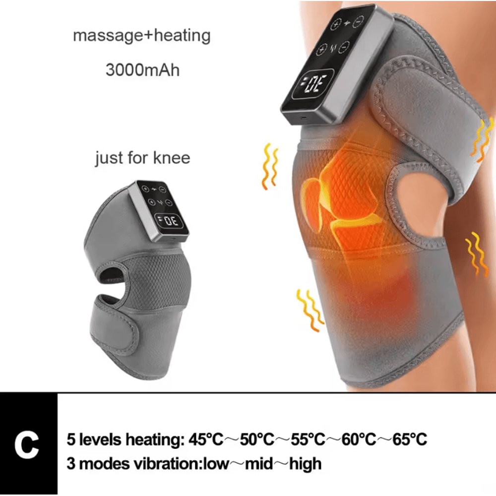 Electric Heated Vibration Knee Massage Pad 3in1 Heated And Vibration Therapy Massager For Joints A 8