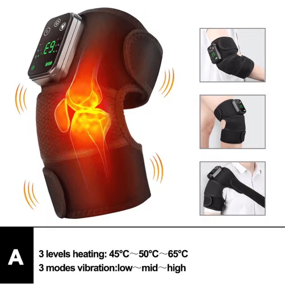 Electric Heated Vibration Knee Massage Pad 3in1 Heated And Vibration Therapy Massager For Joints A 6