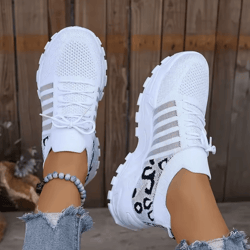 2026 leopard print lightweight womens casual sneakers – breathable everyday shoes