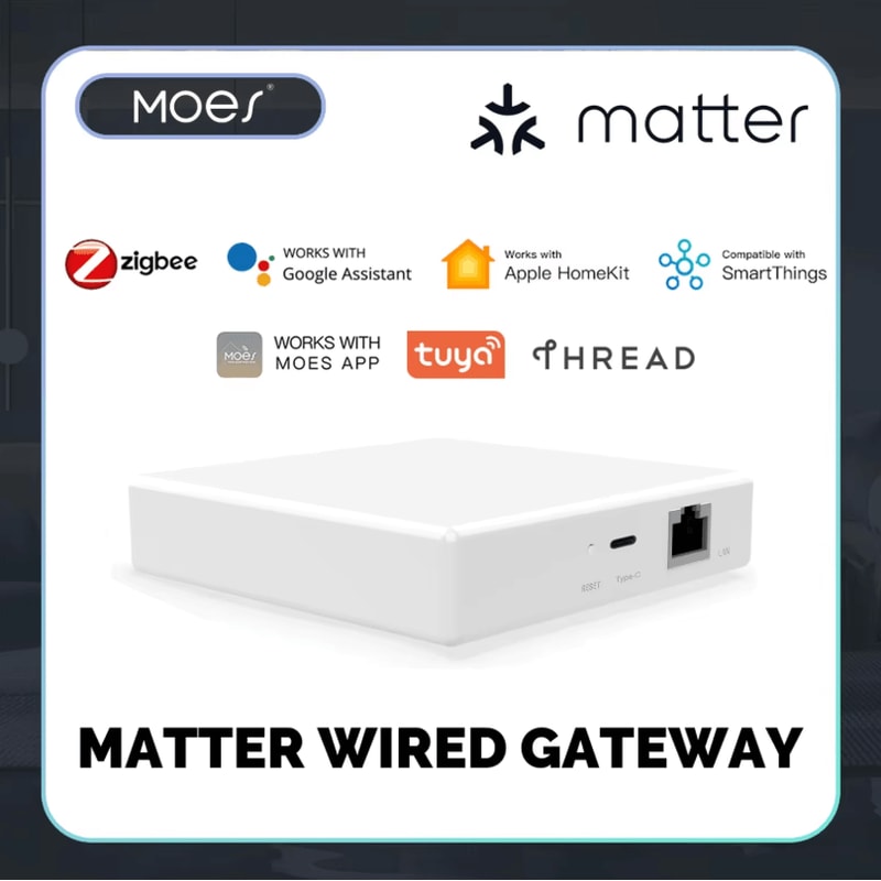 MOES Matter Gateway Hub Tuya WiFi And Zigbee Smart Home Hub For Alexa HomeKit And SmartThings 0
