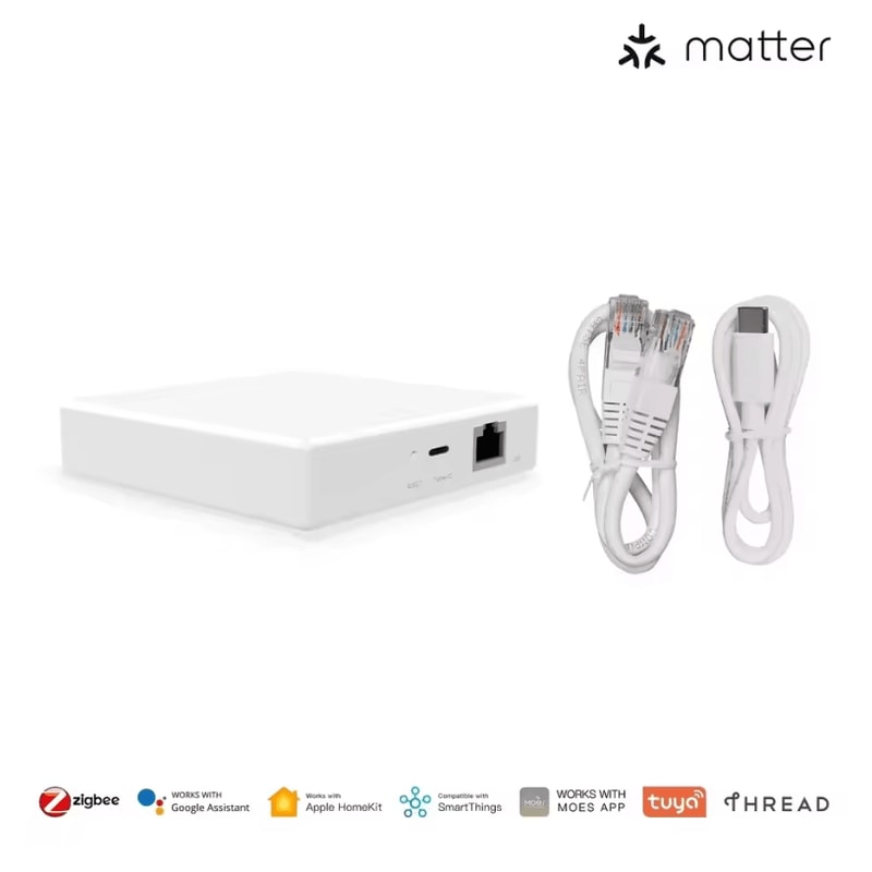 MOES Matter Gateway Hub Tuya WiFi And Zigbee Smart Home Hub For Alexa HomeKit And SmartThings 6