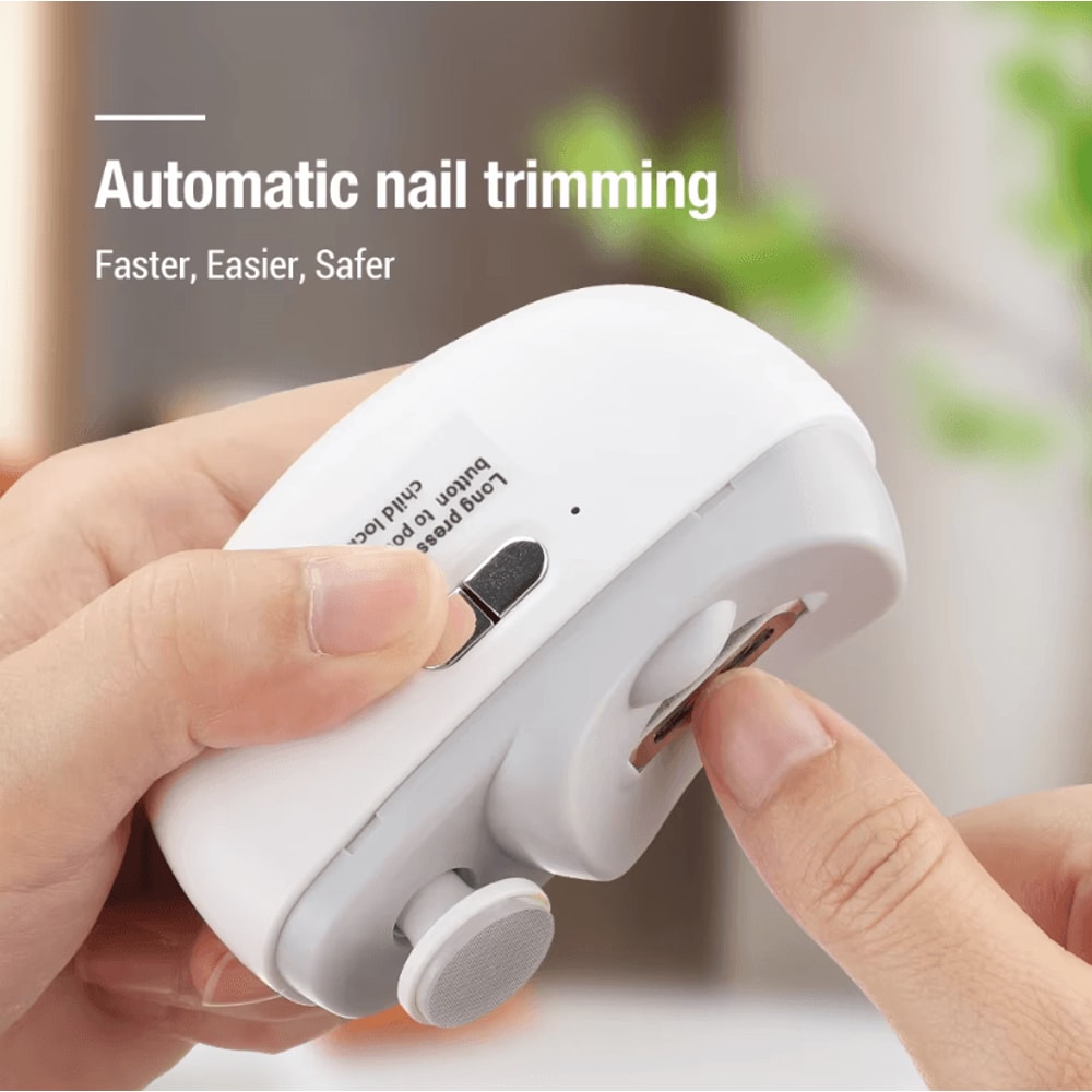 Electric Nail Clippers With LED Light Automatic Manicure And Pedicure Trimmer For Adults And Babie 1