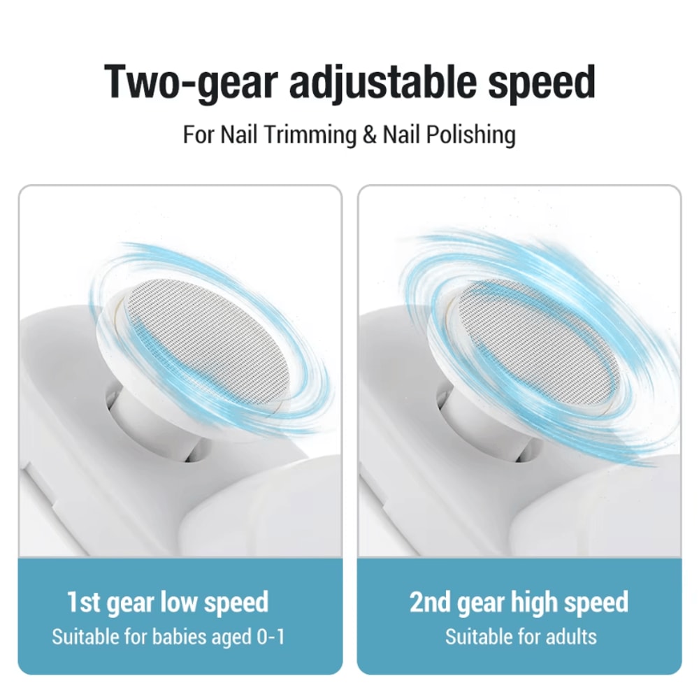 Electric Nail Clippers With LED Light Automatic Manicure And Pedicure Trimmer For Adults And Babie 2