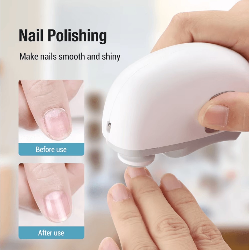 Electric Nail Clippers With LED Light Automatic Manicure And Pedicure Trimmer For Adults And Babie 3