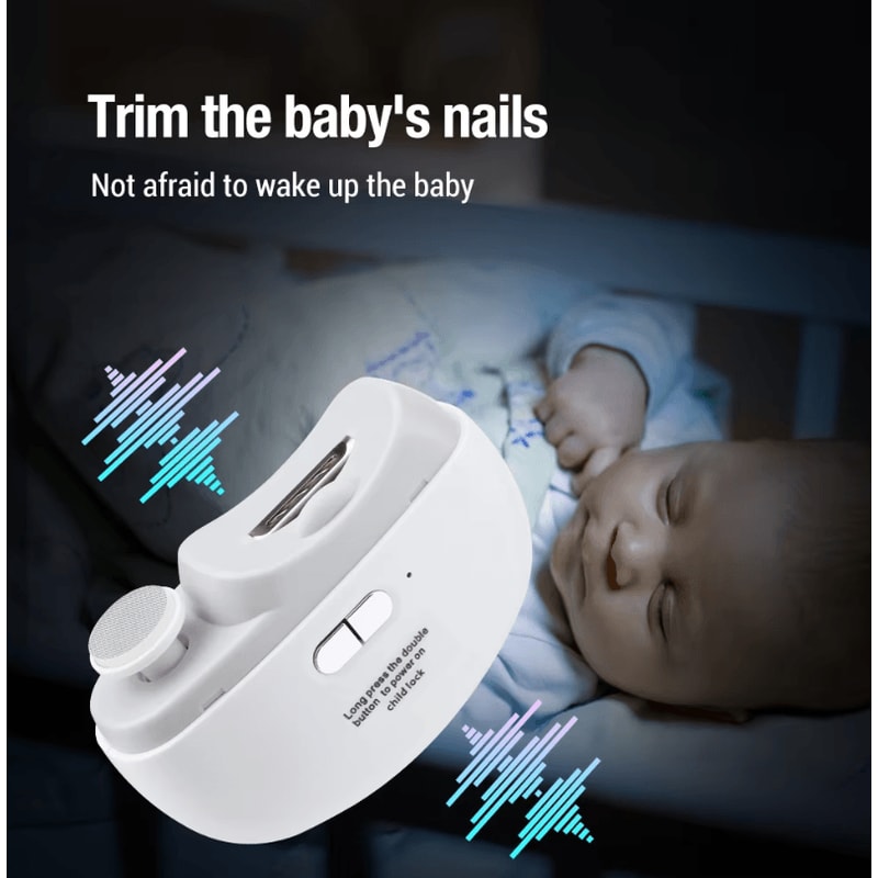 Electric Nail Clippers With LED Light Automatic Manicure And Pedicure Trimmer For Adults And Babie 4