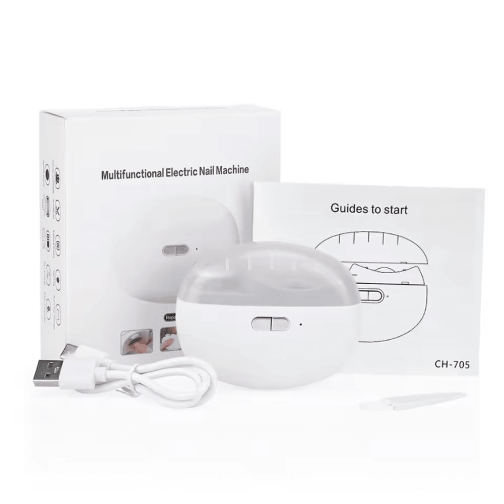 Electric Nail Clippers With LED Light Automatic Manicure And Pedicure Trimmer For Adults And Babie 7