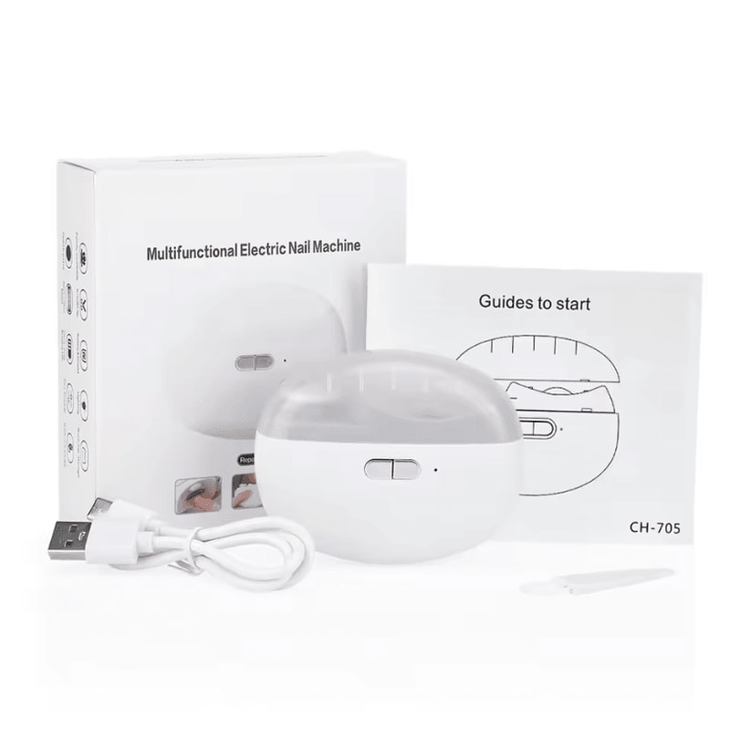 Electric Nail Clippers With LED Light Automatic Manicure And Pedicure Trimmer For Adults And Babie 7