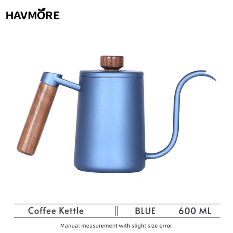 304 Stainless Steel Gooseneck Coffee Kettle 600ml Barista PourOver Espresso Tea Kettle 7