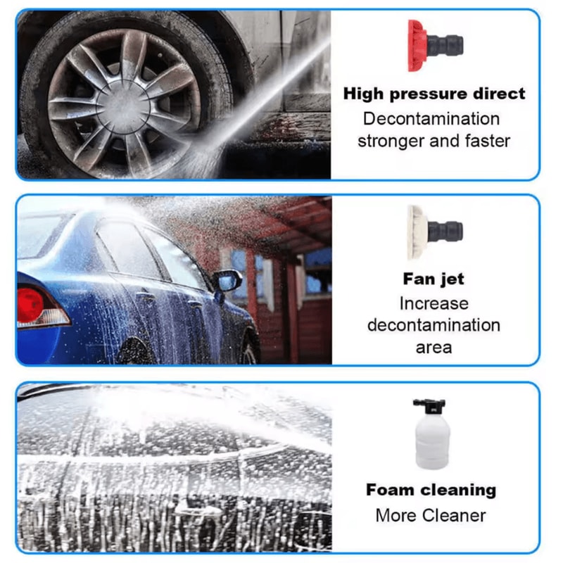300W 30Bar Cordless High Pressure Car Washer Portable Rechargeable Spray Water Gun With Foam Gener 4