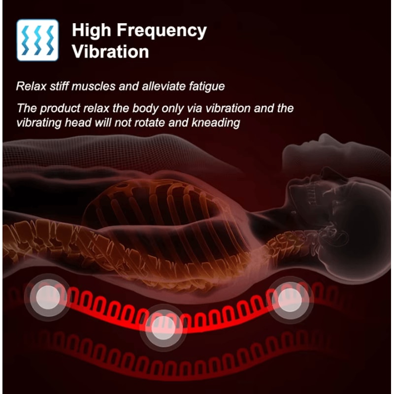 KLASVSA Electric Back Massager Cushion Heated Vibrator Massage Pad With EU Plug For Car Home And O 2