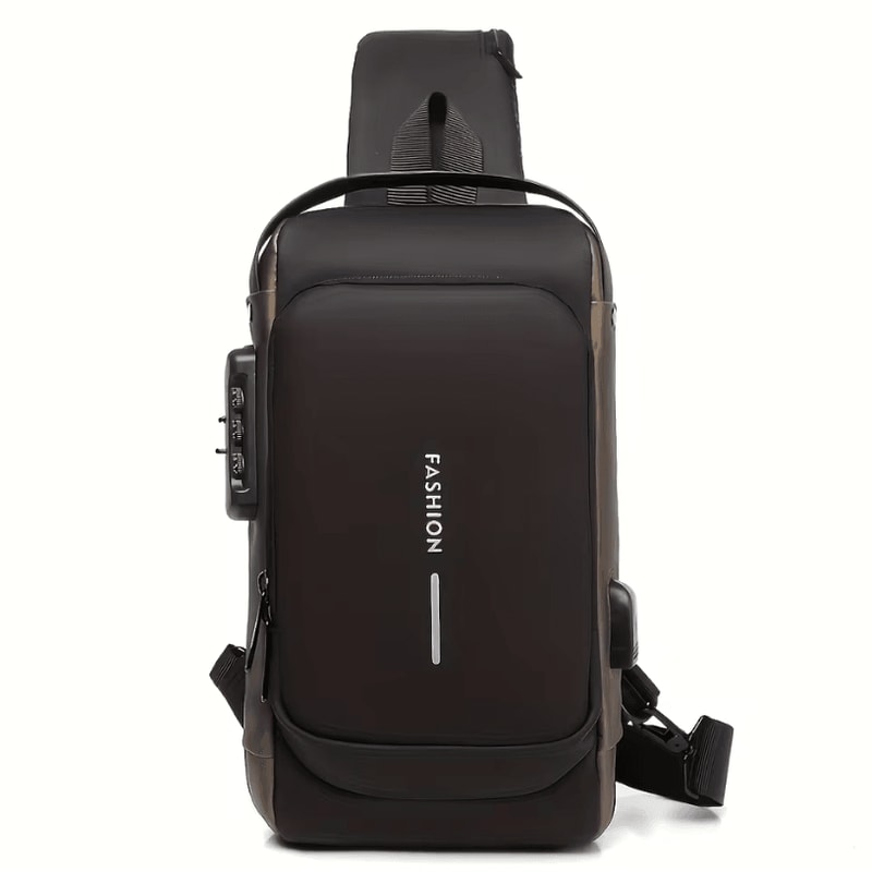 Mens AntiTheft Chest Bag Durable Oxford Fabric Crossbody Backpack For Motorcycle And Casual Sports 9