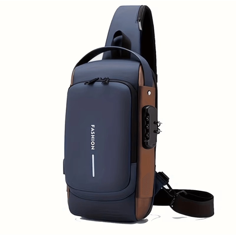 Mens AntiTheft Chest Bag Durable Oxford Fabric Crossbody Backpack For Motorcycle And Casual Sports 7