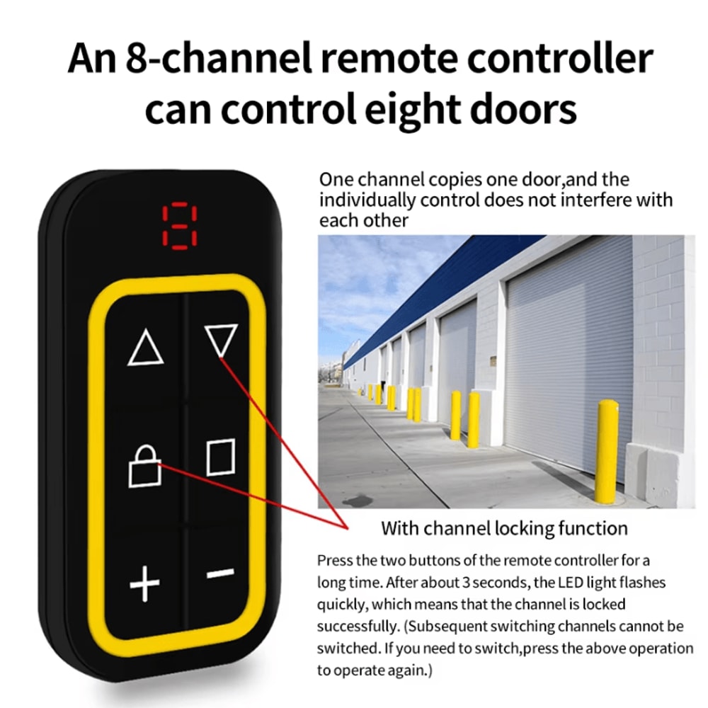 Universal Garage Remote Control Key Duplicator 8Channel MultiFrequency Gate And Door Cloning Contr 4
