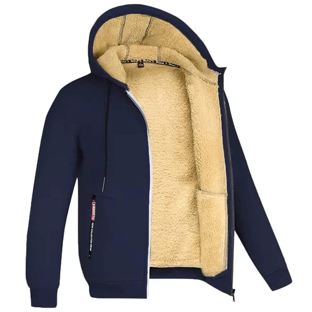 Mens Full Zip Fleece Hoodie Casual Outdoor Sports And Streetwear Jacket 15