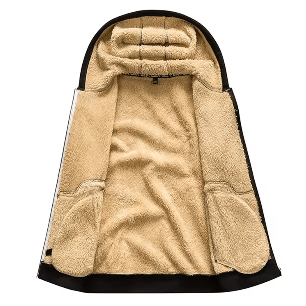 Mens Full Zip Fleece Hoodie Casual Outdoor Sports And Streetwear Jacket 2