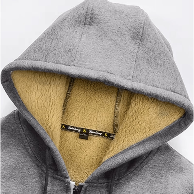 Mens Full Zip Fleece Hoodie Casual Outdoor Sports And Streetwear Jacket 4