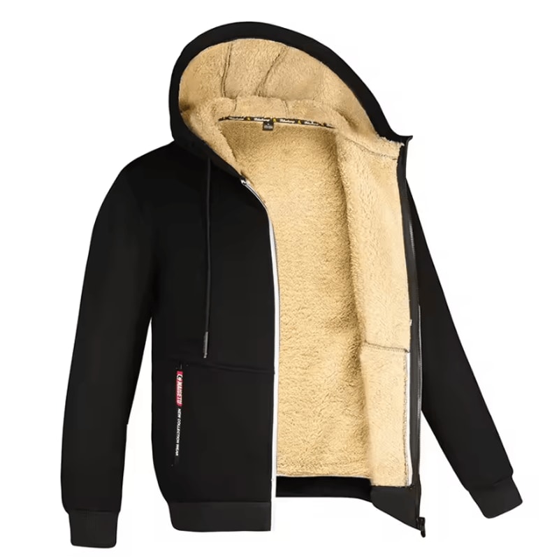 Mens Full Zip Fleece Hoodie Casual Outdoor Sports And Streetwear Jacket 8