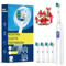 Rechargeable Electric Toothbrush With Rotary Action 8 Soft Brush Heads Oral Care Set 9