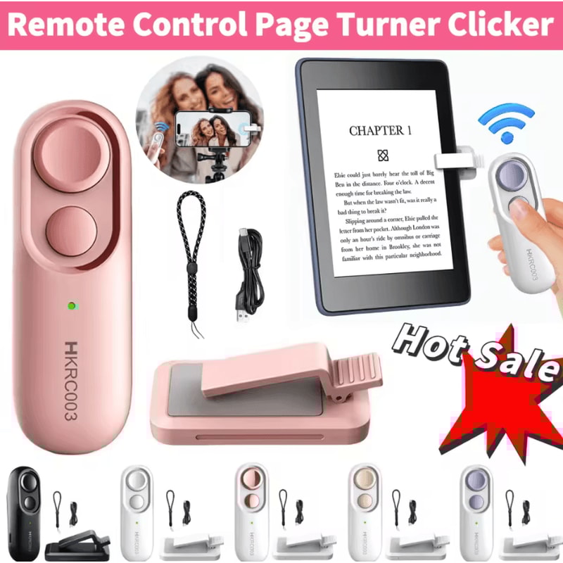 Remote Page Turner And Camera Clicker Wireless Shutter For Phones Cameras And EReaders 0