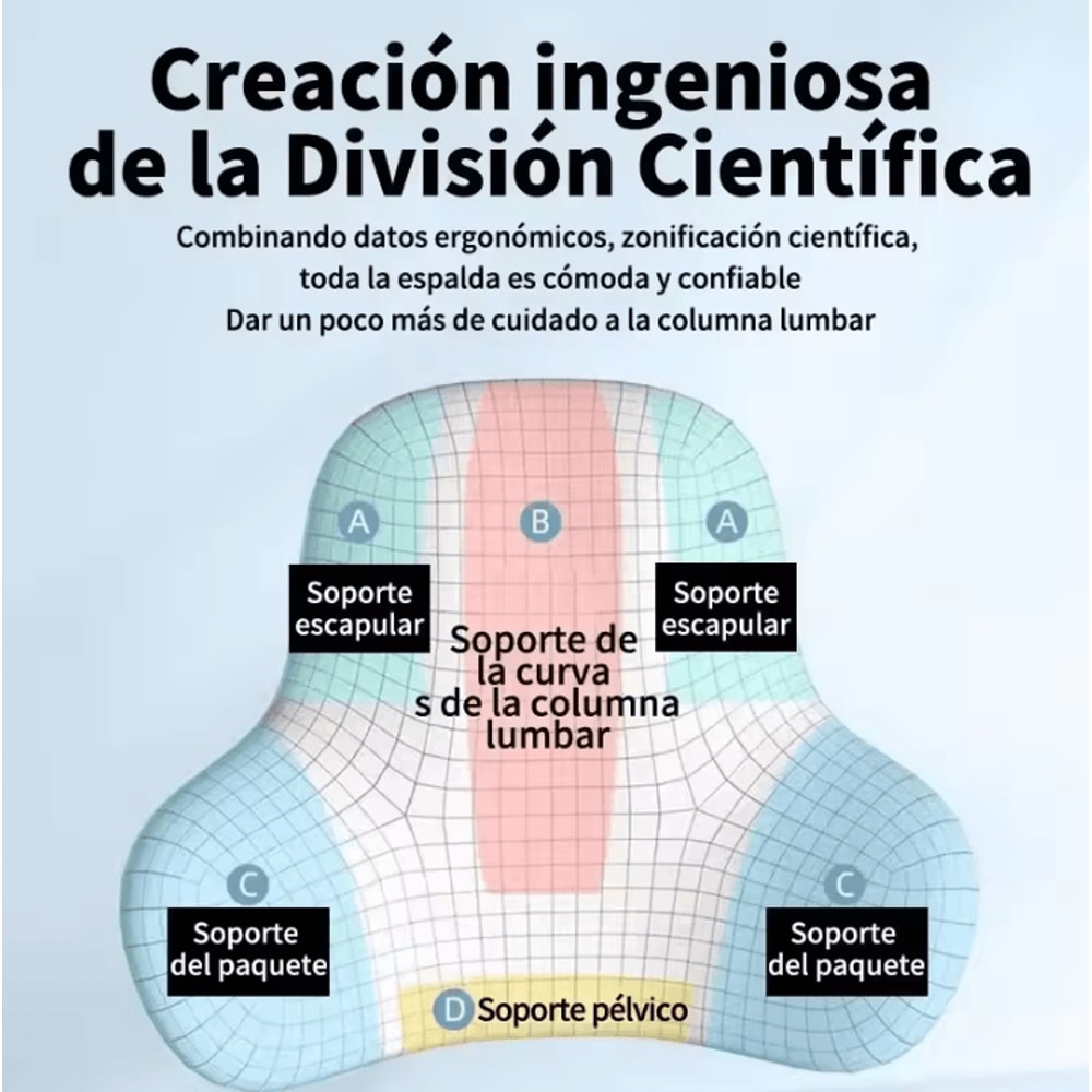 Memory Foam Lumbar Back Cushion MultiFunctional Pain Relief Support Pillow 169 By 39 By 134 In 1