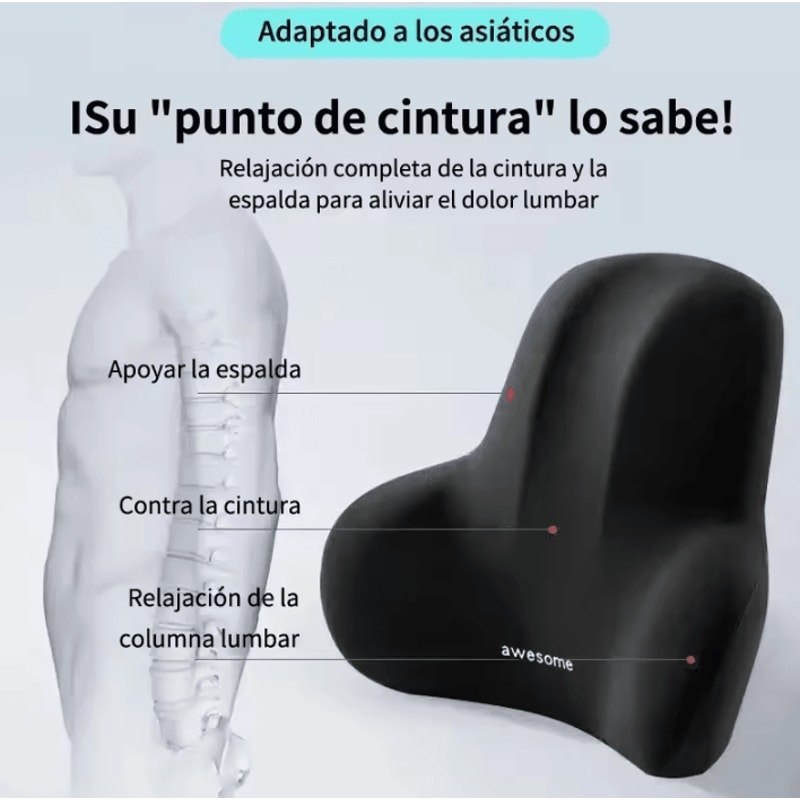 Memory Foam Lumbar Back Cushion MultiFunctional Pain Relief Support Pillow 169 By 39 By 134 In 2