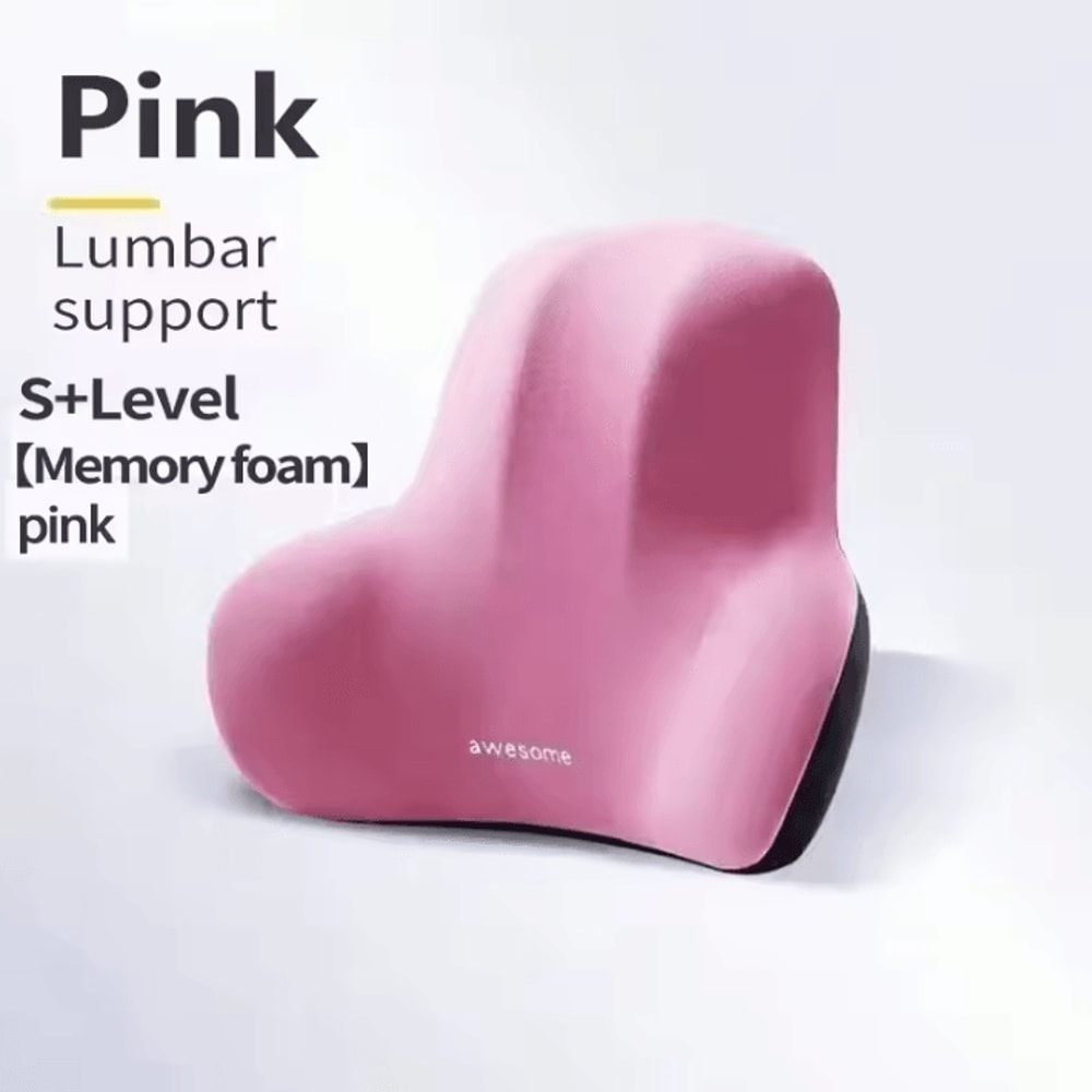 Memory Foam Lumbar Back Cushion MultiFunctional Pain Relief Support Pillow 169 By 39 By 134 In 10