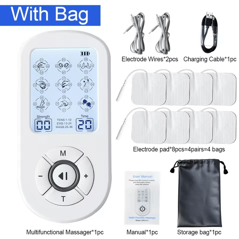 12Mode TENS EMS Muscle Stimulator Electronic Pulse Massager For Pain Relief And Muscle Therapy 6