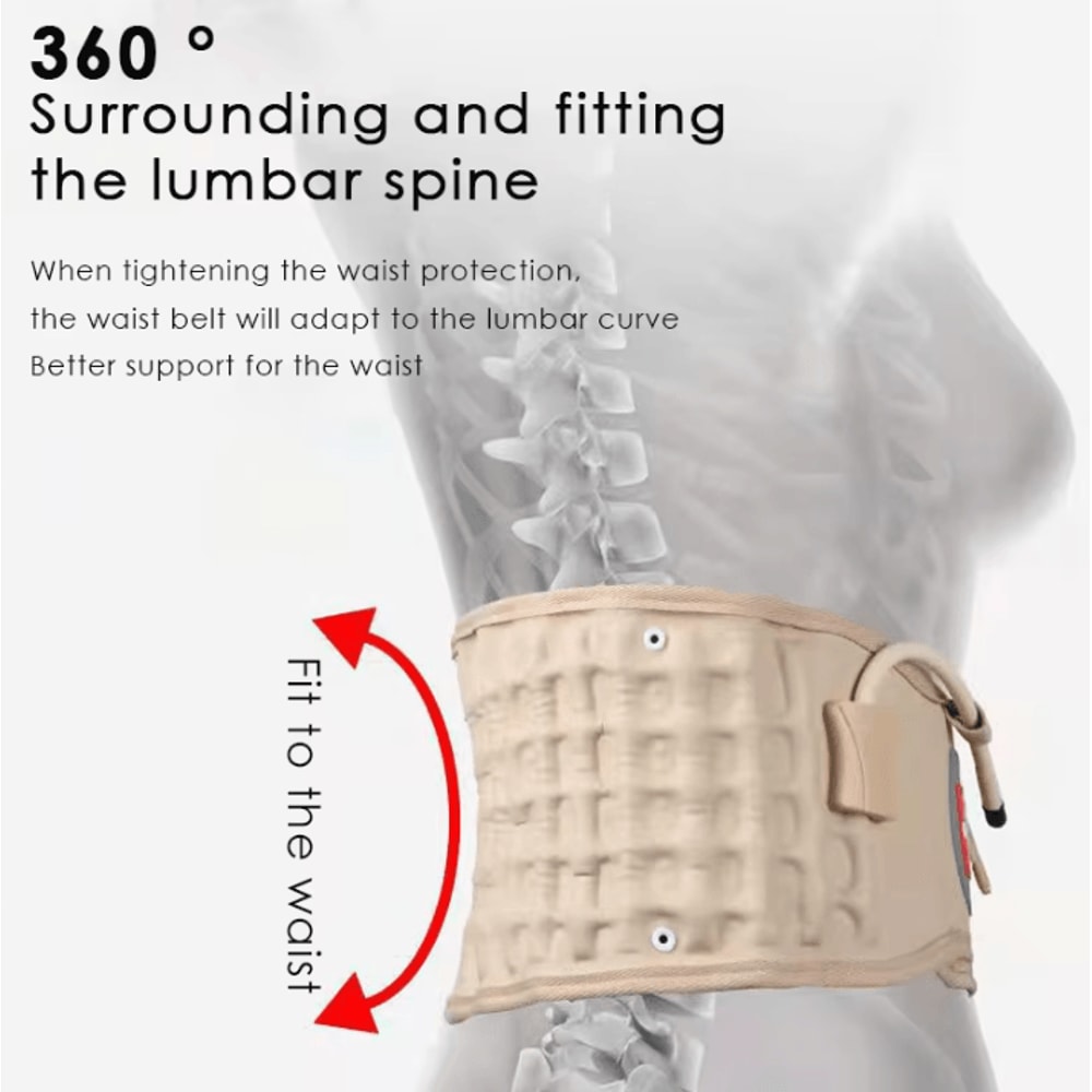 Adjustable Inflatable Lumbar Traction Belt For Back Support And Pain Relief 2