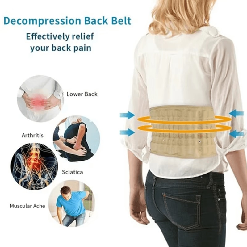 Adjustable Inflatable Lumbar Traction Belt For Back Support And Pain Relief 4